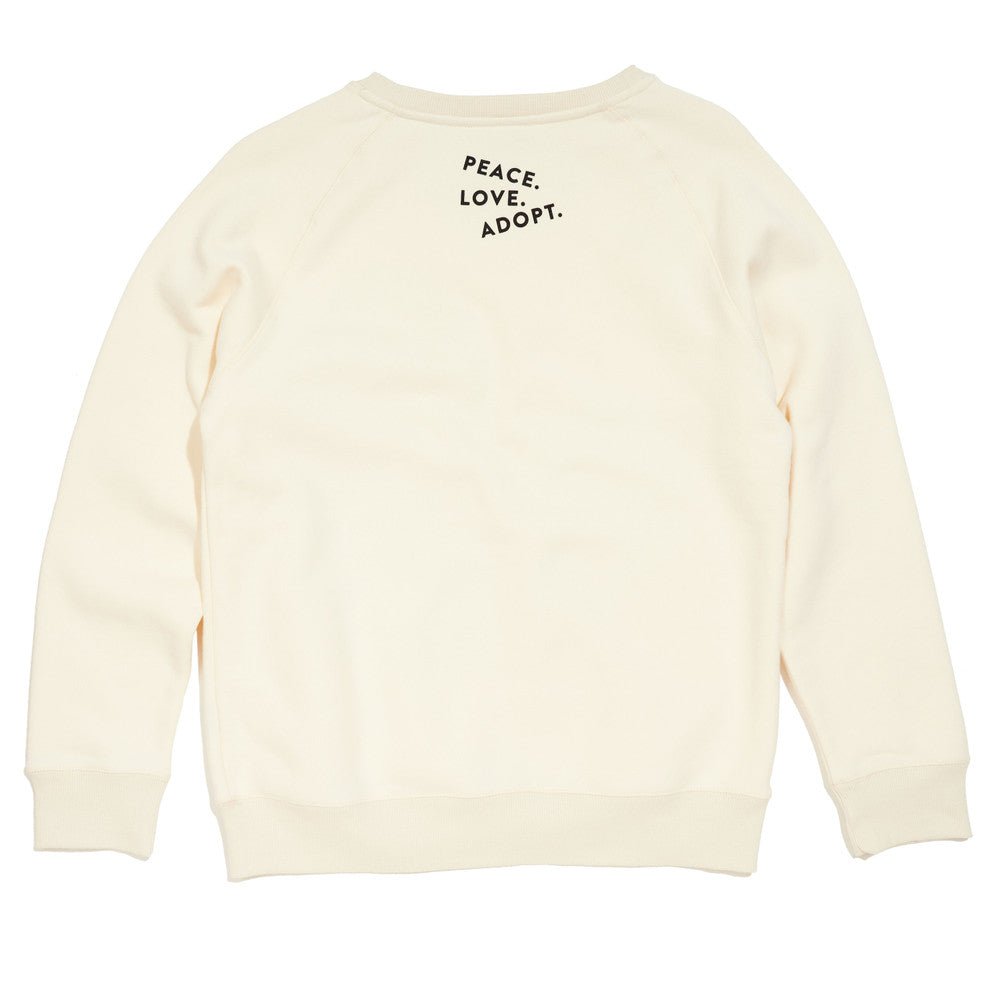 Big Full Heart Sweatshirts Premium Found My Animal Big Full Heart Sweatshirt, Natural + Black