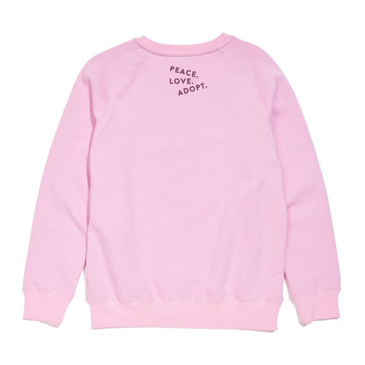 Found My Animal Big Full Heart Sweatshirt, Pink + Mauve