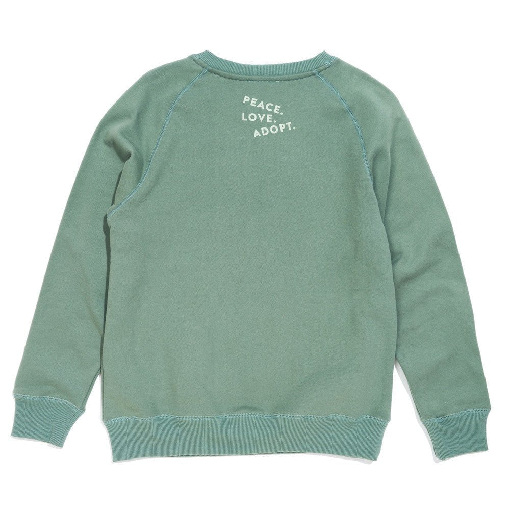 Big Full Heart Sweatshirts Premium Found My Animal Big Full Heart Sweatshirt, Sage + Mint
