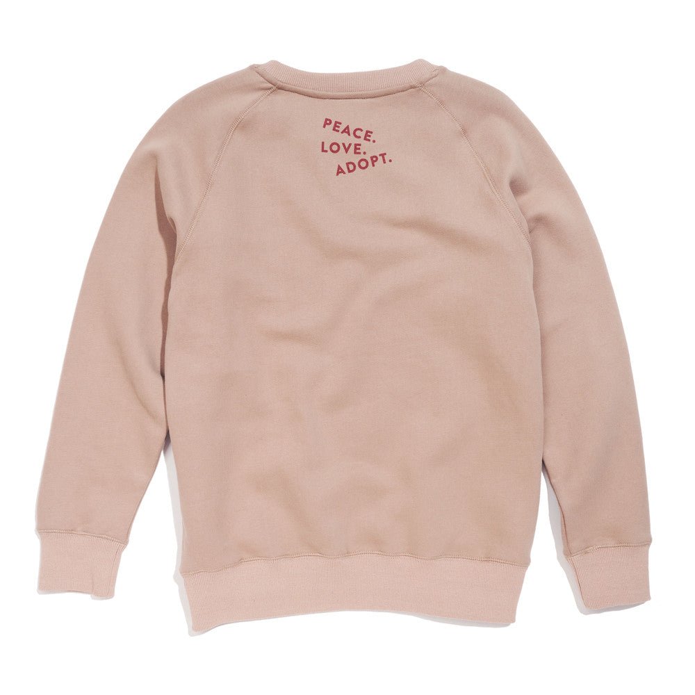 Big Full Heart Sweatshirts Premium Found My Animal Big Full Heart Sweatshirt, Taupe + Rust