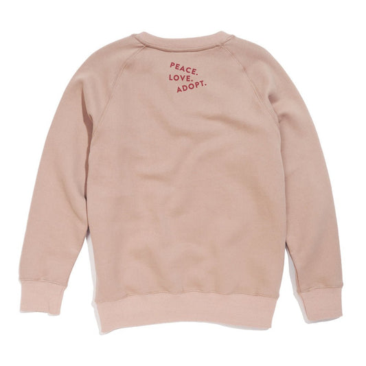 Big Full Heart Sweatshirts Premium Found My Animal Big Full Heart Sweatshirt, Taupe + Rust