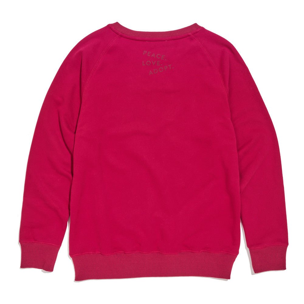 Big Full Heart Sweatshirts Premium Found My Animal Big Full Heart Sweatshirt, Tomato + Burgundy