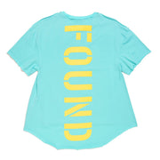 Found My Animal Big Full Heart T-Shirt, Aqua + Citron