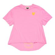 Found My Animal Big Full Heart T-Shirt, Candy Pink + Sunshine Yellow