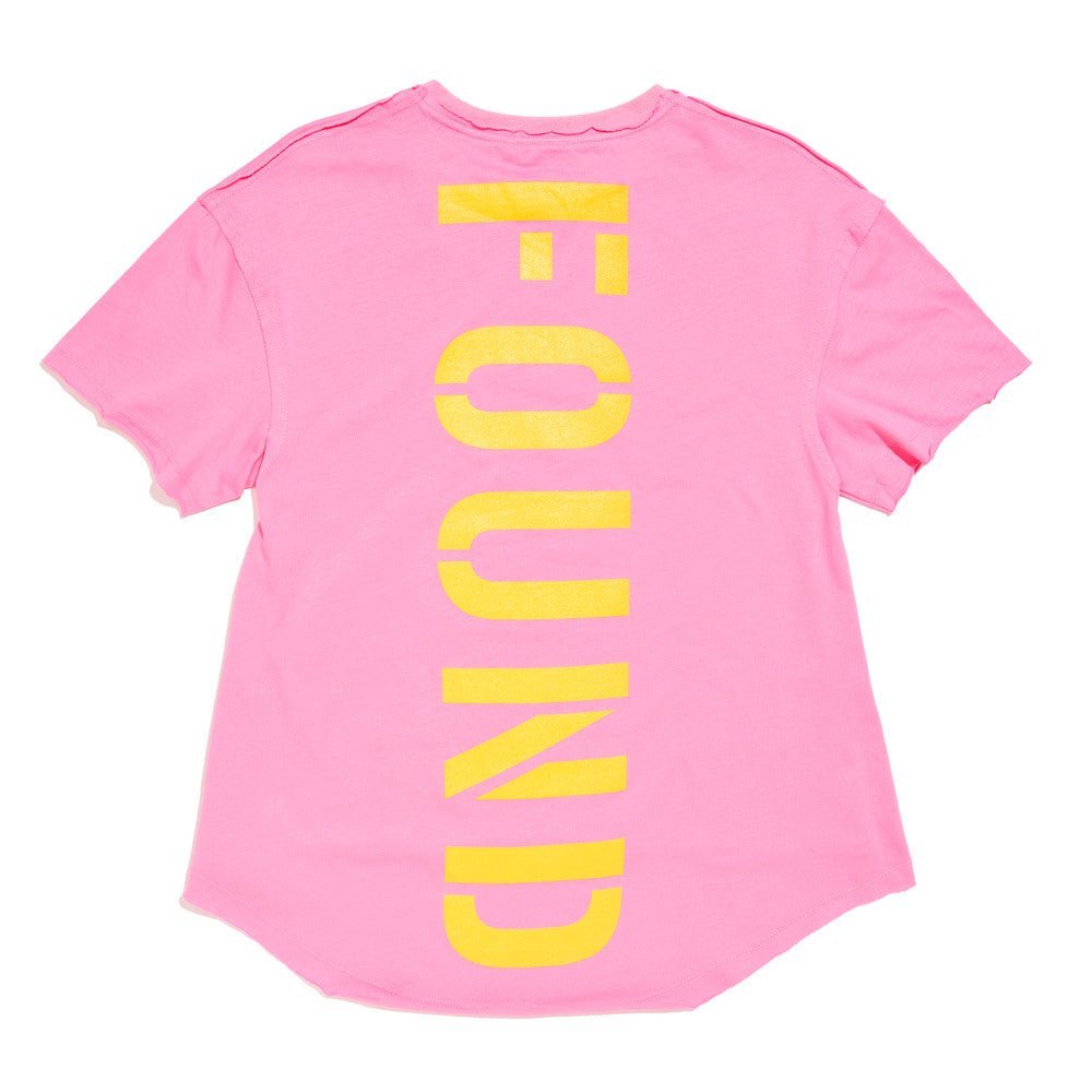 Big Full Heart T-Shirts Premium Found My Animal Big Full Heart T-Shirt, Candy Pink + Sunshine Yellow