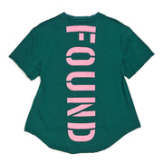 Found My Animal Big Full Heart T-Shirt, Hunter Green + Candy Pink