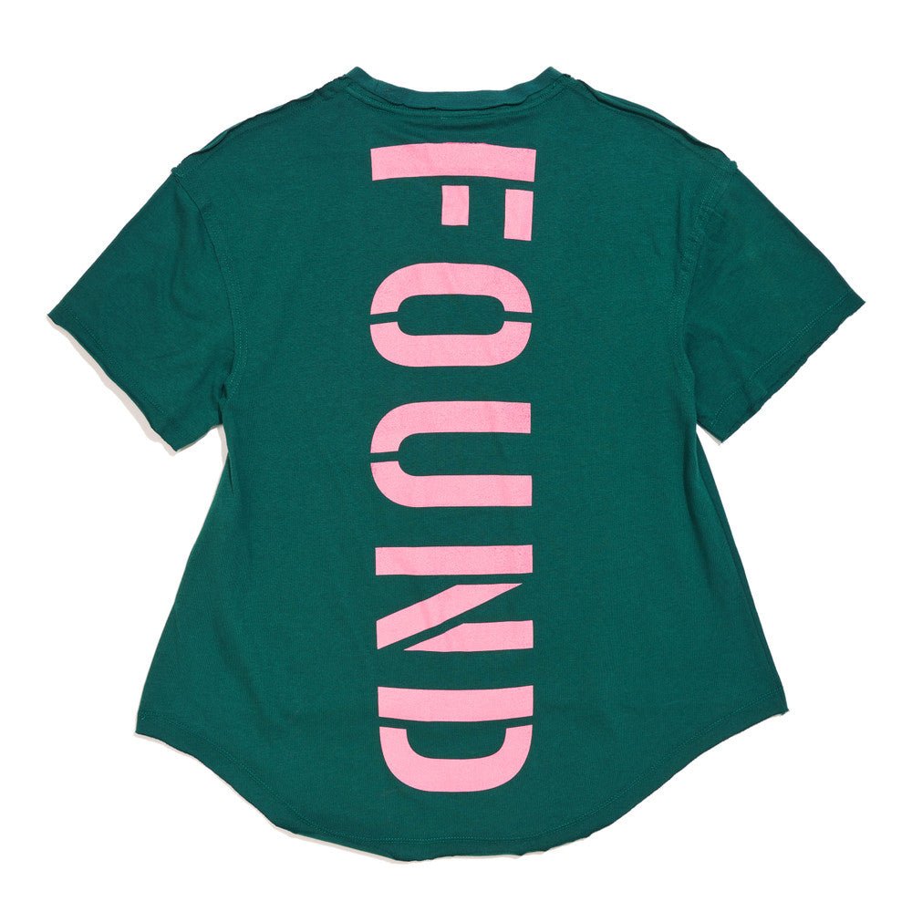Big Full Heart T-Shirts Premium Found My Animal Big Full Heart T-Shirt, Hunter Green + Candy Pink