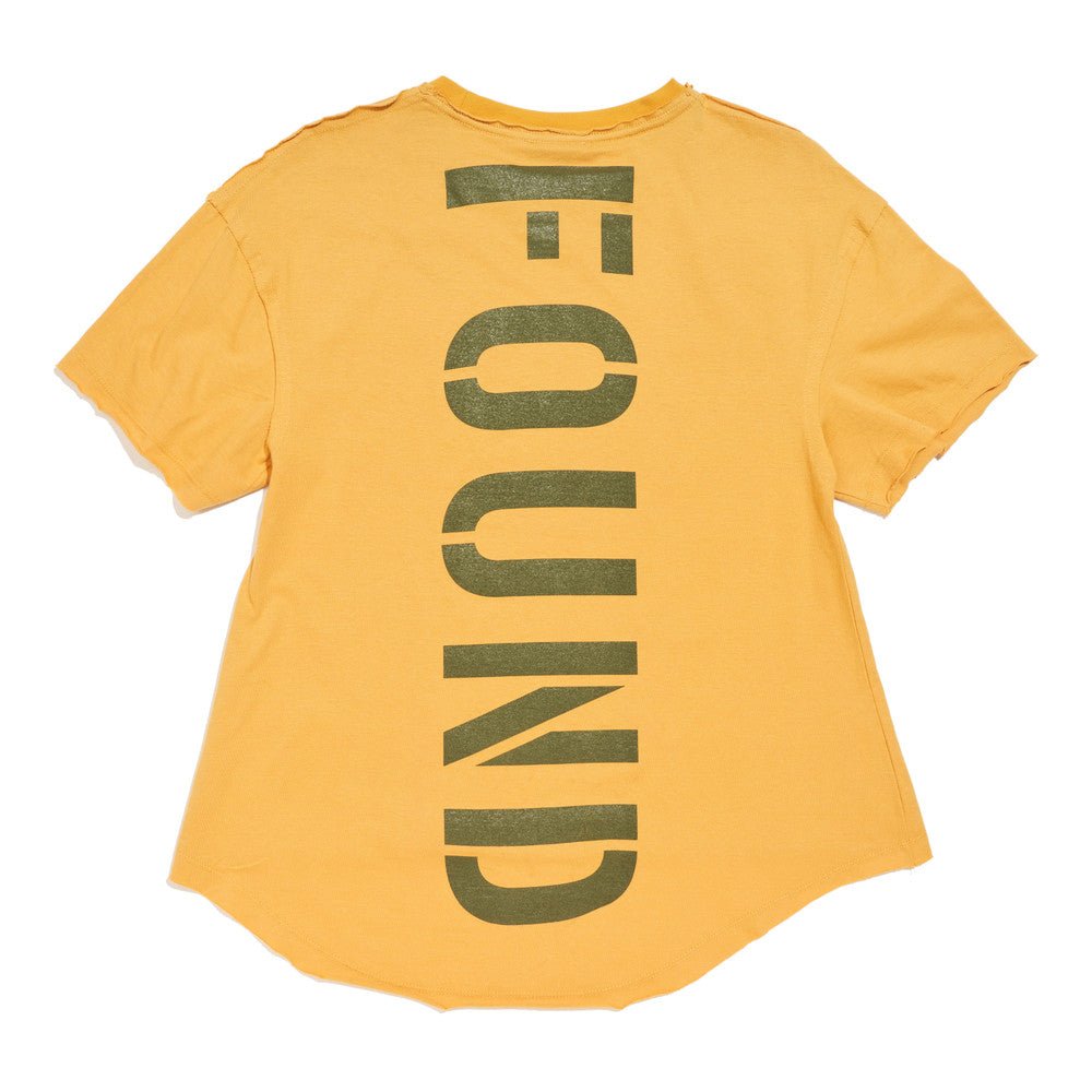 Big Full Heart T-Shirts Premium Found My Animal Big Full Heart T-Shirt, Mustard Yellow + Pine Green