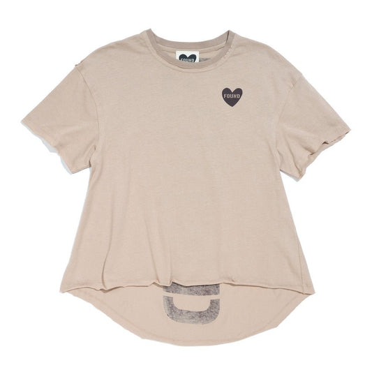 Big Full Heart T-Shirts Premium Found My Animal Big Full Heart T-Shirt, Taupe + Chocolate