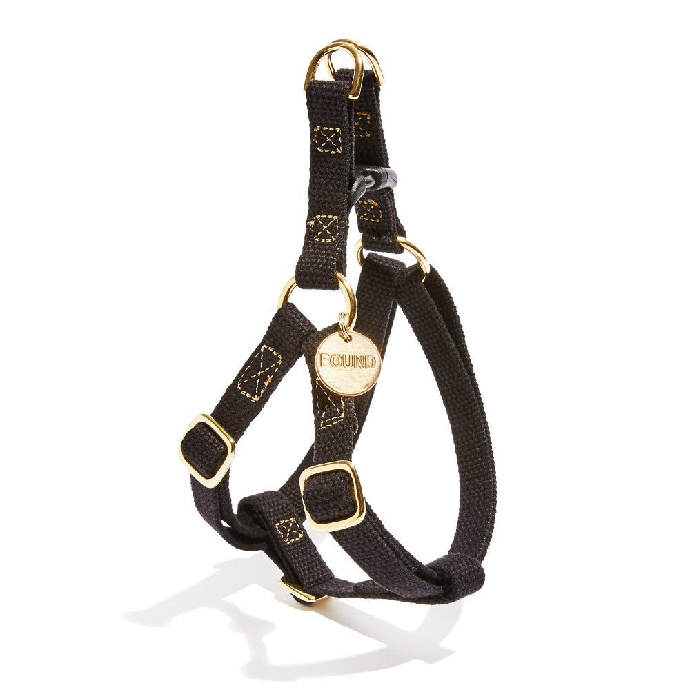 Dog & Cat Harnesses Premium Found Classic Black Cotton Rope Dog & Cat Harness;Durable & Adjustable | Found My Animal