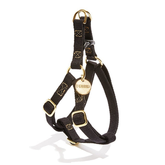 Dog & Cat Harnesses Premium Found Classic Black Cotton Rope Dog & Cat Harness;Durable & Adjustable | Found My Animal