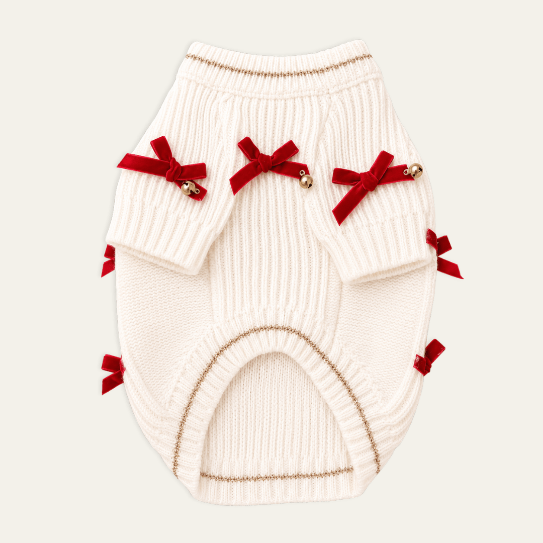 Found My Animal Red Ribbon Dog Sweater