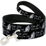 Dog Leash - ONLY GOD CAN JUDGE ME Script/Praying Hands Black/White