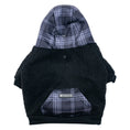 Load image into Gallery viewer, Frenchie Dog Hoodie - Black Plaid
