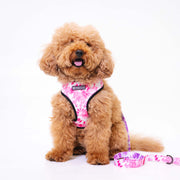 Frenchie Duo Reversible Harness - Pink Tie Dye 