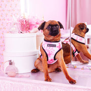 Frenchie Duo Reversible Harness - Pink Tie Dye 