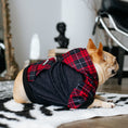 Load image into Gallery viewer, Frenchie Dog Hoodie - Red Tartan
