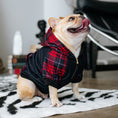 Load image into Gallery viewer, Frenchie Dog Hoodie - Red Tartan

