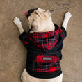 Load image into Gallery viewer, Frenchie Dog Hoodie - Red Tartan
