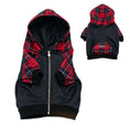 Load image into Gallery viewer, Frenchie Dog Hoodie - Red Tartan
