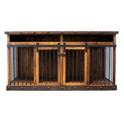 Oasis Large Dog Wood Kennel Dark Wax 