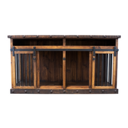 Oasis Large Dog Wood Kennel Dark Wax 