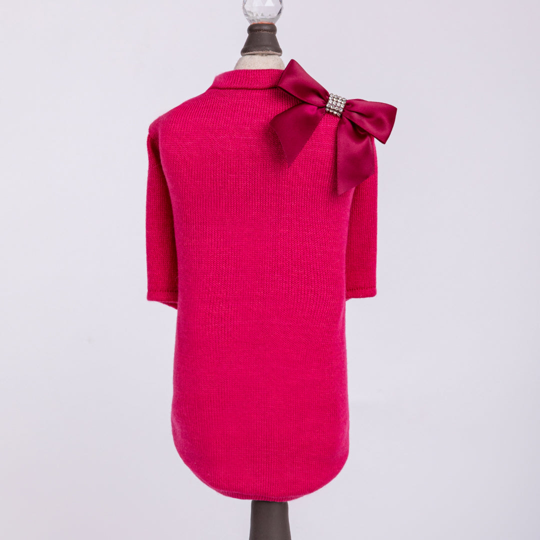Cocktail Hour Tee Faux Fur Satin Crystal Handmade Tees - Designer Dog Clothes from Southlake Paws