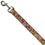 Dog Leash - Dancing Catrinas Collage Multi Color
