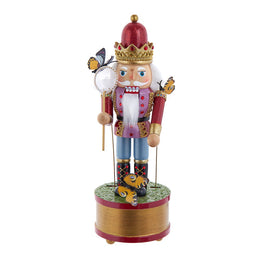 Kurt Adler 12-Inch Wind-Up Musical Butterfly Catcher Nutcracker
