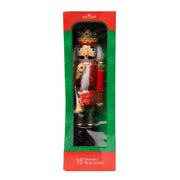 Kurt Adler charming 15-Inch Red and Green With Horn Nutcracker