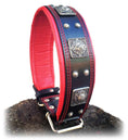 Load image into Gallery viewer, The "Eros" collar 2.5 inch wide black & red
