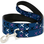 Dog Leash - Tread Plate Turquoise/Fuchsia/White