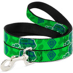 Dog Leash - Scooby Doo Mystery Machine/Dog Tag Collage Greens/Blues