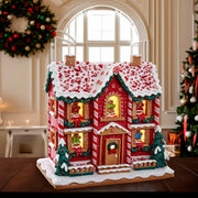 Kurt Adler 9.5-Inch Battery-Operated Gingerbread LED House with Music Box