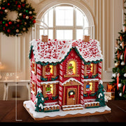 Kurt Adler 9.5-Inch Battery-Operated Gingerbread LED House with Music Box