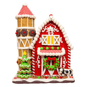 Kurt Adler 12-Inch Battery Operated LED Gingerbread Barn