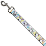 Dog Leash - Happy/Sad Bunnies & Stars White/Pastel
