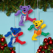 Kurt Adler Grateful Dead Bear Ornament Set, 3-Piece Set