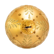 Kurt Adler 60MM Gold With Pattern Glass Ornaments, 12-Piece Box