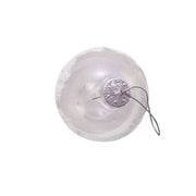 Kurt Adler 80MM Clear with White Tree Design Glass Ball Ornaments, 6 Piece Box