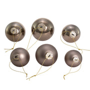 Kurt Adler 60-80MM Shiny and Matte Pewter Glass Ball Ornaments, 20-Piece Set