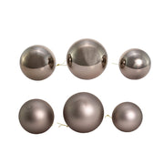 Kurt Adler 60-80MM Shiny and Matte Pewter Glass Ball Ornaments, 20-Piece Set