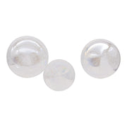 Kurt Adler 80MM Clear Iridescent Ball, Onion and Teardrop Ornaments, 3 Piece Set