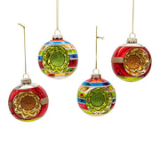Kurt Adler 75MM Early Years Glass Ornaments, 4 Piece Set