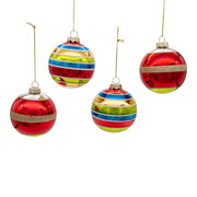 Kurt Adler 75MM Early Years Glass Ornaments, 4 Piece Set