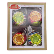 Kurt Adler 75MM Early Years Glass Ornaments, 4 Piece Set