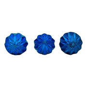 Kurt Adler 80MM Glittered, Sequin Blue Ball, Finial and Onion, 3 Piece Set