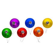 Kurt Adler 80MM Glass Matte Pride 6-Piece Ball Ornament Set