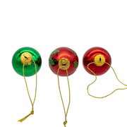 Kurt Adler 35MM Glass Green and Red With Holly Leaves Ball 12-Piece Ornament Set