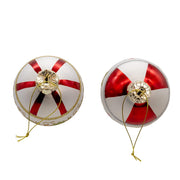 Kurt Adler 80mm Holly Leaves Glass Ball 6-Piece Ornament Set